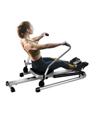 Exercise Adjustable Double Hydraulic Resistance Rowing Machine