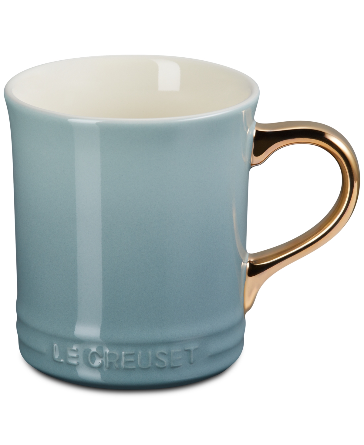 Stoneware Mug with Gold Metallic Handle, 14 oz. - Marseille