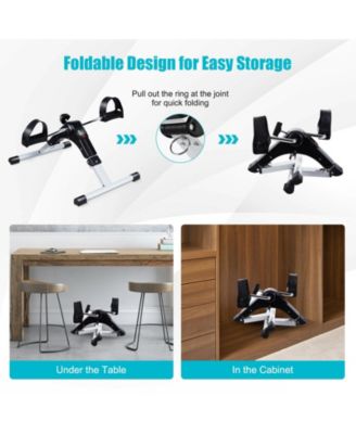Folding Under Desk Indoor Pedal Exercise Bike for Arms Legs