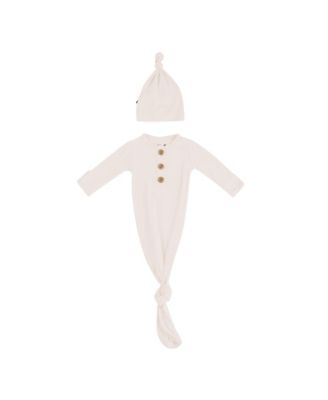 Kyte Baby Baby Girls Knotted Gown with Hat Set - Oat 37$
