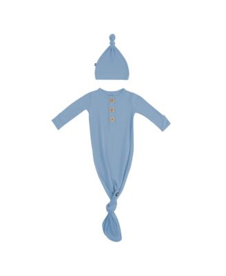 Kyte Baby Baby Girls Knotted Gown with Hat Set - Slate 37$