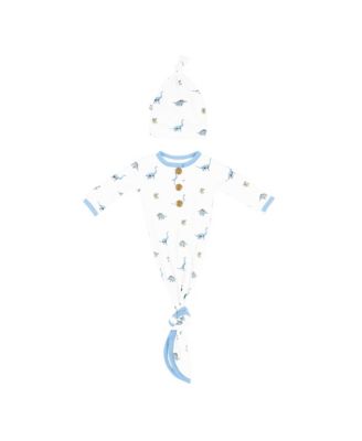 Kyte Baby Baby Girls Knotted Gown with Hat Set - Jurassic 37$