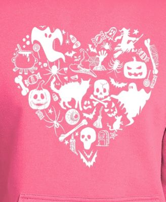 Men's Halloween Heart Word Art Hooded Sweatshirt