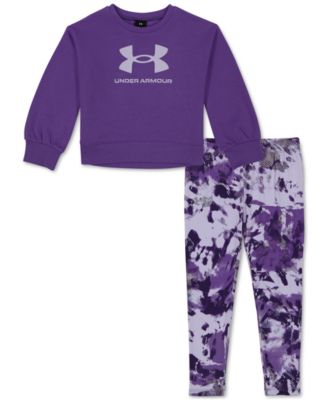 Under Armour - Toddler & Little Girls 2-Pc. Fleece Sweatshirt & Printed Leggings Set