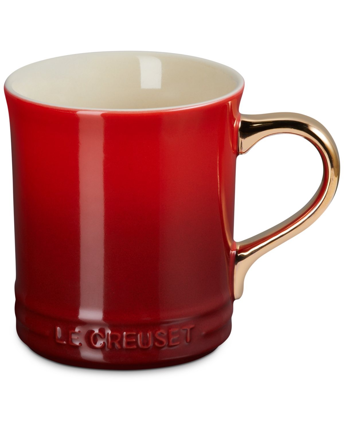 Stoneware Mug with Gold Metallic Handle, 14 oz. - Marseille