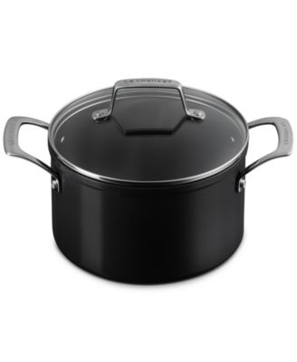 Essential Non-Stick Ceramic Stockpot with Glass Lid, 4-Quarts