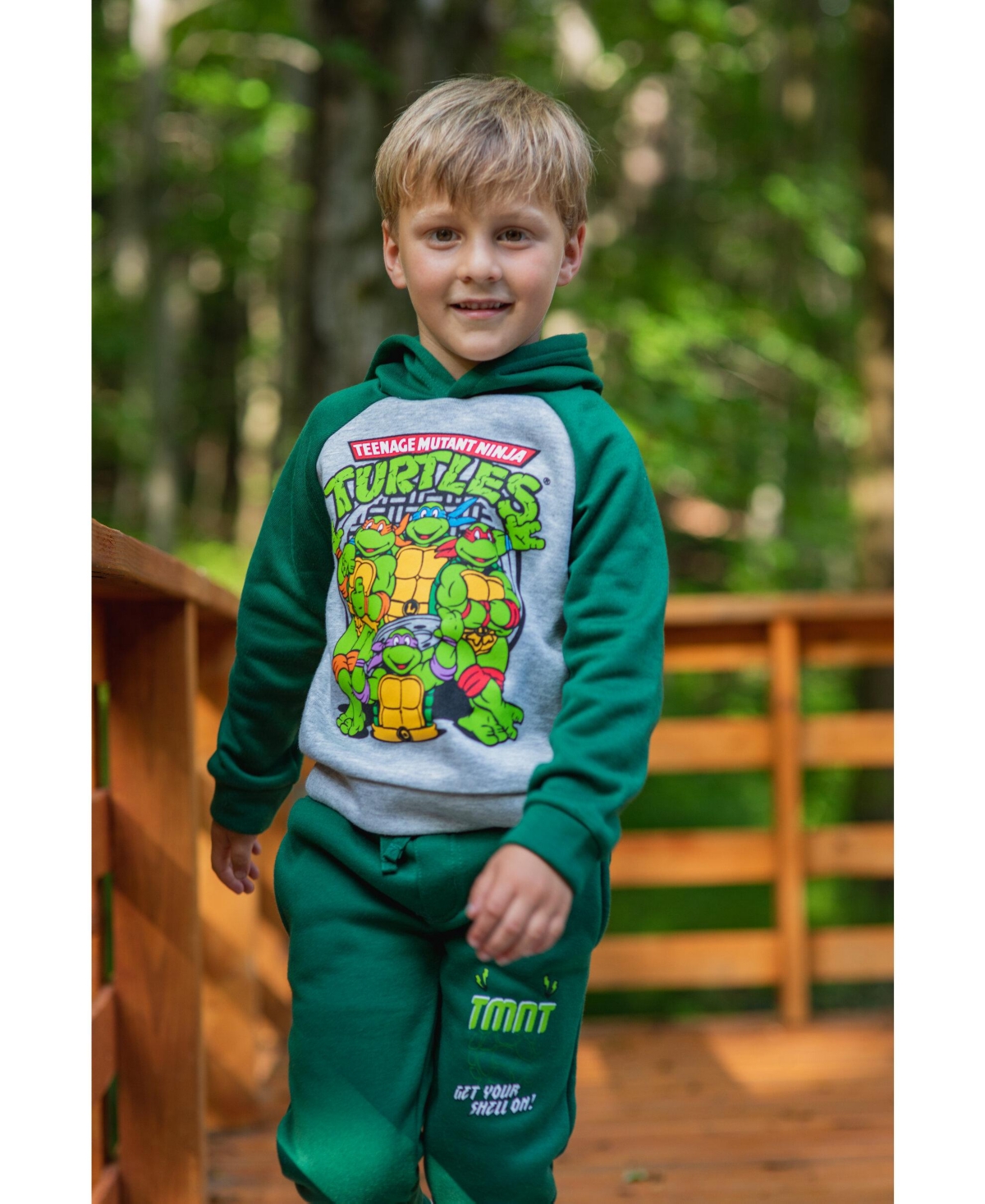 Teenage Mutant Ninja Turtles Fleece Pullover Hoodie and Pants Outfit Set Toddler to Big Kid Sizes (2T