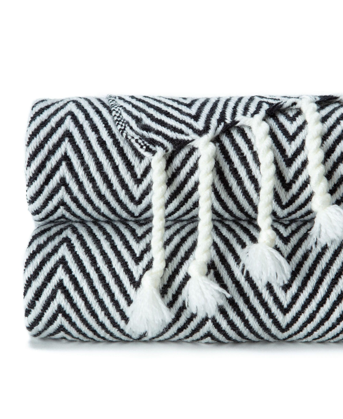 Chanasya Premium Chevron Super Soft Acrylic Throw Blanket With Tassels Cozy Lightweight Fluffy Woven for Bed Sofa Chair Couch Living Room