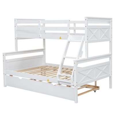 Twin/Full Wood Guardrail Bunk Bed