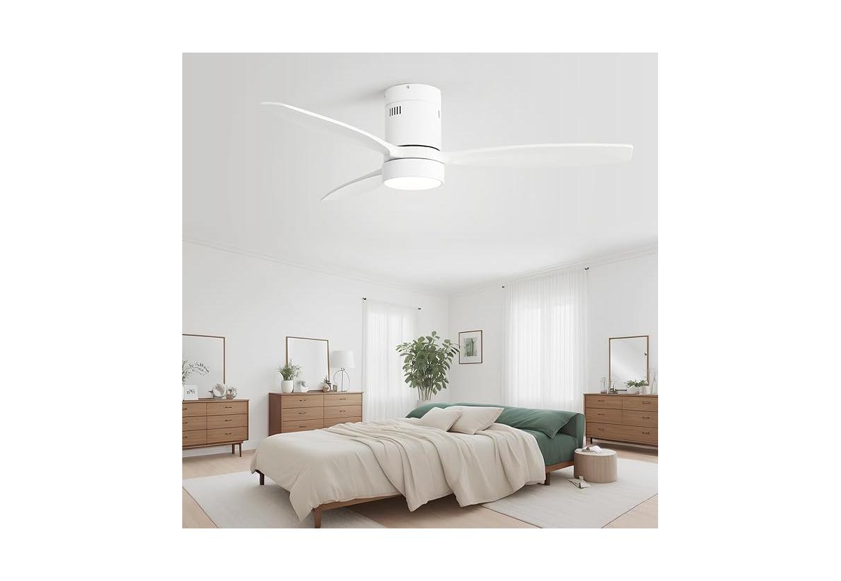 Sofucor Ceiling Fan with Lights Remote Control Wood Blades Reversible Dc Motor