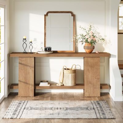 Gold Console Table, 41" Modern Entry Table with White Faux Marble Top, Geometric Metal Base, Narrow Long Sofa Table Behind Couch Accent Table Foyer Table for Entryway, Hallway, Living Room