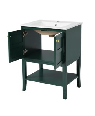 Modern 24" Bathroom Vanity with Sink and Storage