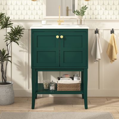 Modern 24" Bathroom Vanity with Sink and Storage