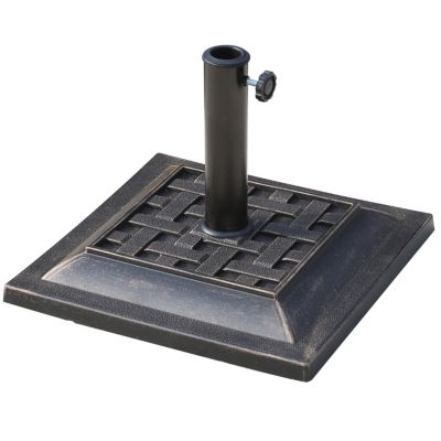 Patio Umbrella Base Stand with Decorative Pattern