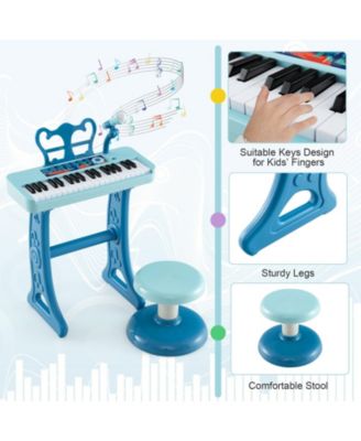 61-Key Electronic Keyboard Piano Set with LCD Screen for Beginners