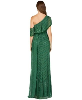 Women's Off Shoulder Sheath Beaded Gown