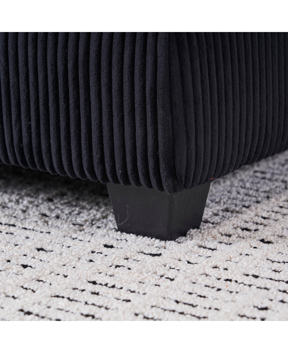 Streamdale Furniture 56.3" Corduroy Sofa with Toss Pillows and Ottoman