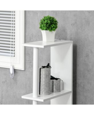 Tall Bathroom Storage Cabinet with Open Shelves and Doors