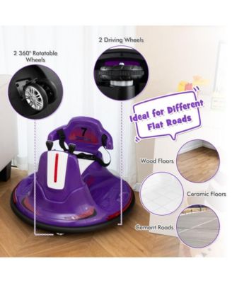 6V Bumper Car for Kids Toddlers Electric Ride On Car Vehicle with 360° Spin-Red