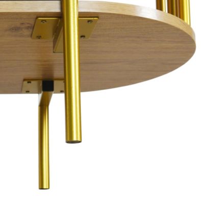 Streamdale Elegant Curved Dining Cabinet with Woven Rattan Doors (Black)