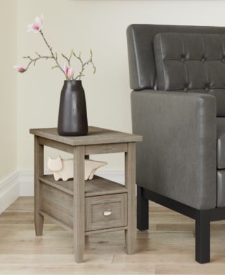 Warm Shaker Narrow Side Table