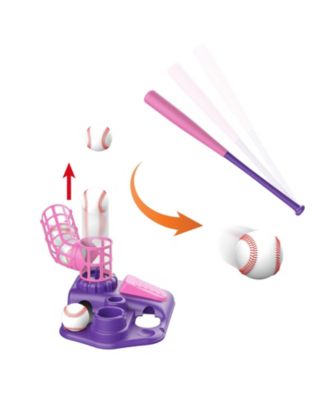 Kids Baseball Tee Set with 6 Balls - Adjustable Height, Fun T-Ball Game for Toddlers