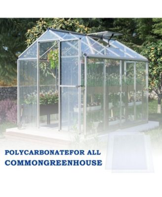 6-Pack 24"x48" Polycarbonate Greenhouse Panels – UV-Protected, Waterproof Twin-Wall Clear Sheets for Outdoor Garden & Greenhouse Covering
