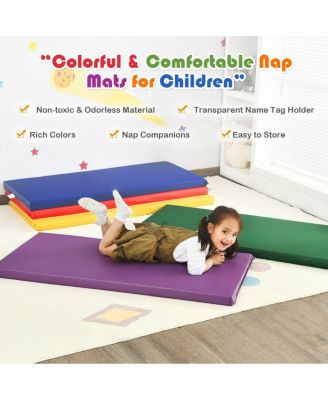 5 Pack 2 Inch Toddler Thick Rainbow Rest Nap Mats