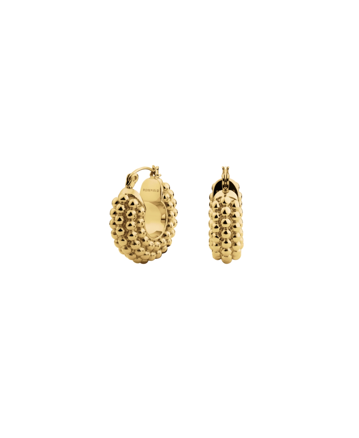 Bubble Hoops In 14K Yellow Gold Plated Stainless Steel - Gold