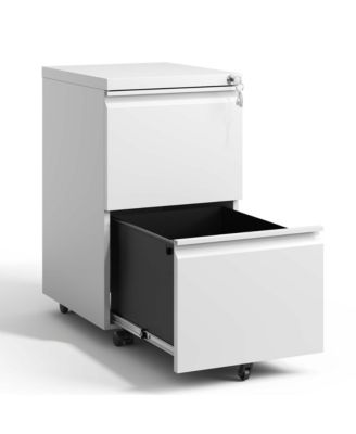 Simplie Fun 2-Drawer Mobile File Cabinet, Lockable, Fully Assembled