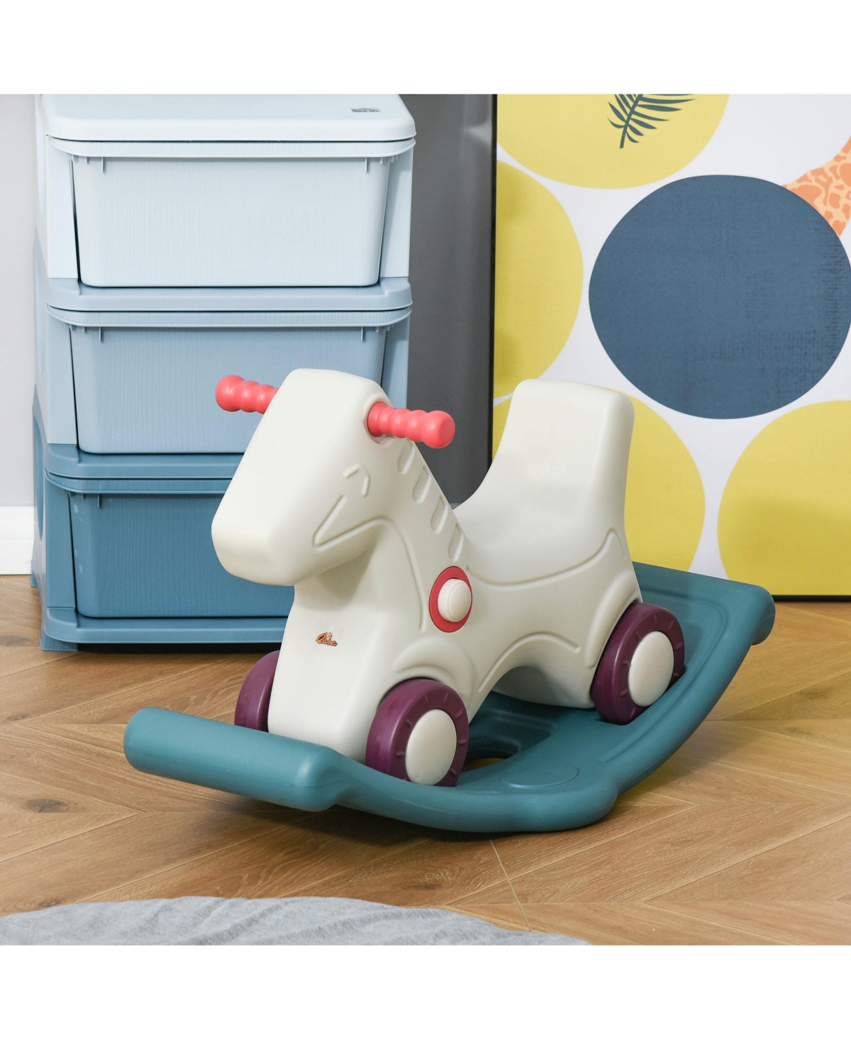Streamdale Furniture 2-in-1 Rocking Horse and Sliding Car