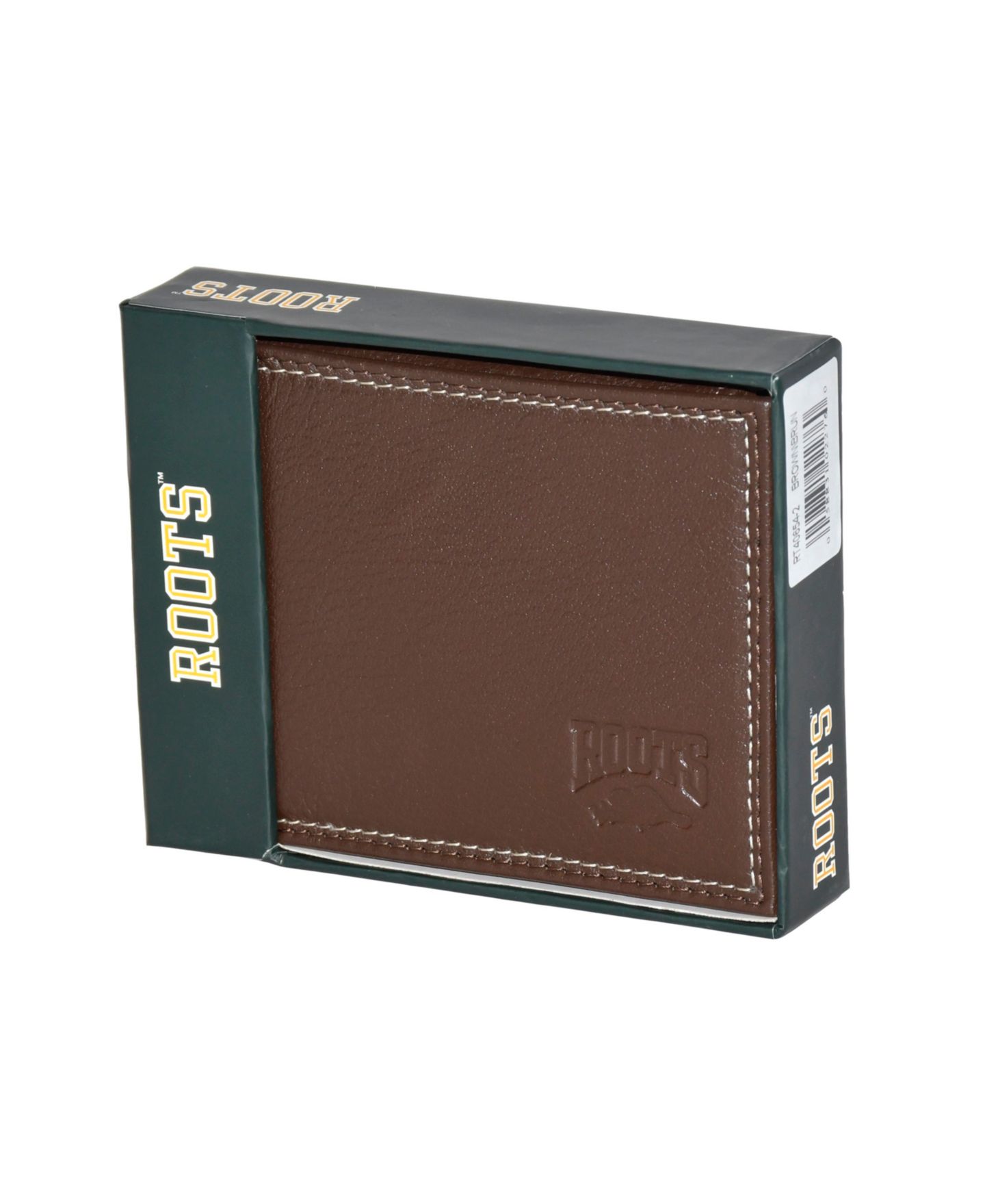 Мужской кошелёк Roots Leather Slim Wallet, цвет: Коричневый — фото 8