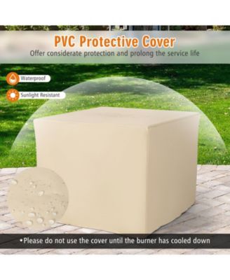 30 Inch Square Propane Gas Fire Pit Table Ceramic Tabletop