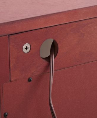 Lighted Display Cabinet with Glass Doors and Adjustable Shelves