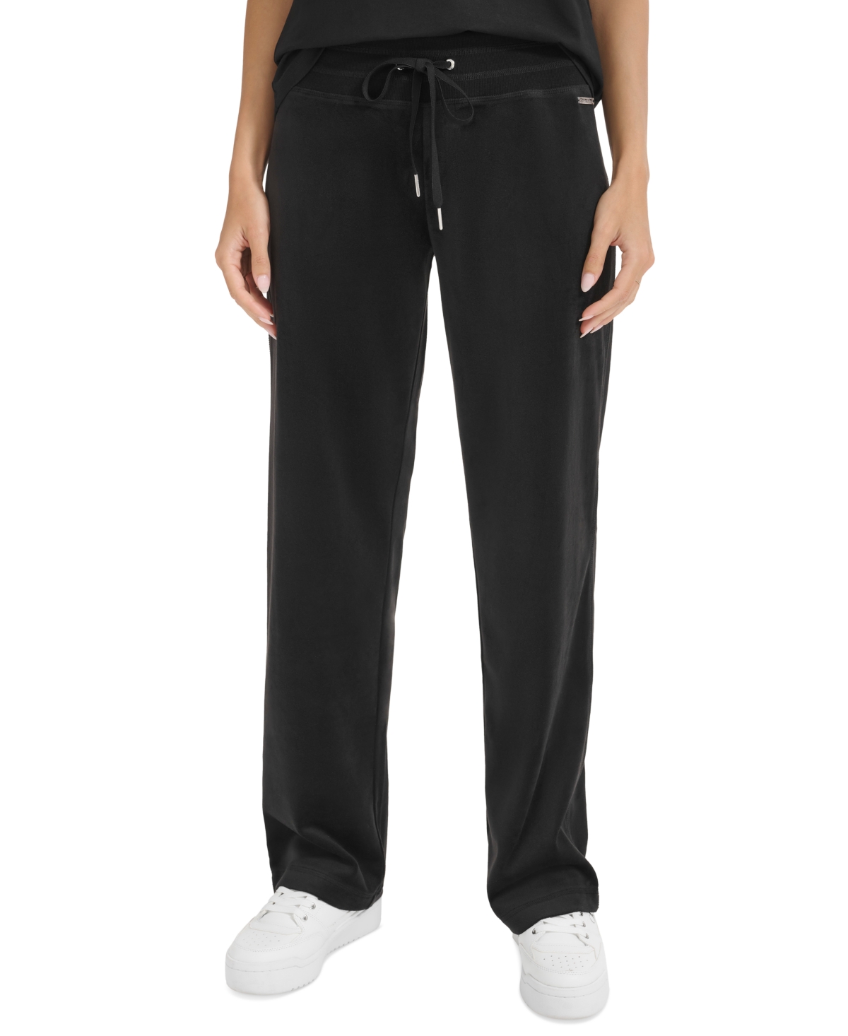 Calvin Klein Women's Velour Wide-Leg Pants