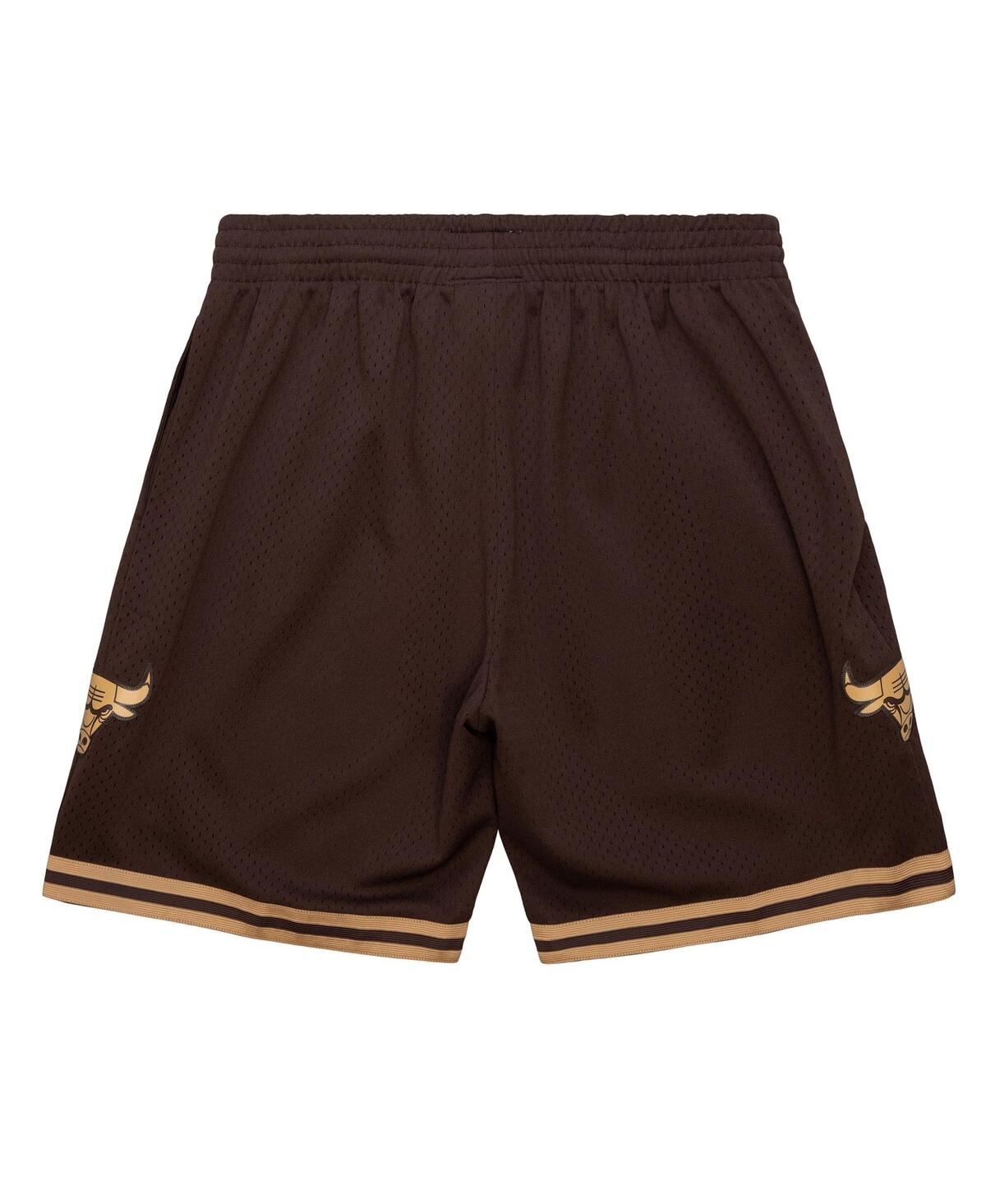 Mitchell & Ness Men's Brown Chicago Bulls 1997-98 Hardwood Classics Lux Swingman Shorts In Brown