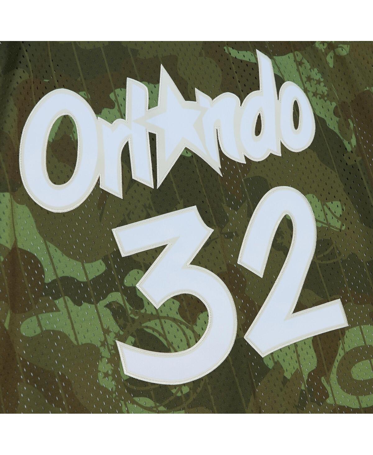 Mitchell & Ness Men's Shaquille O'NealOrlando Magic Hardwood Classics 1994/95 Ghost Green Swingman Jersey - Camo