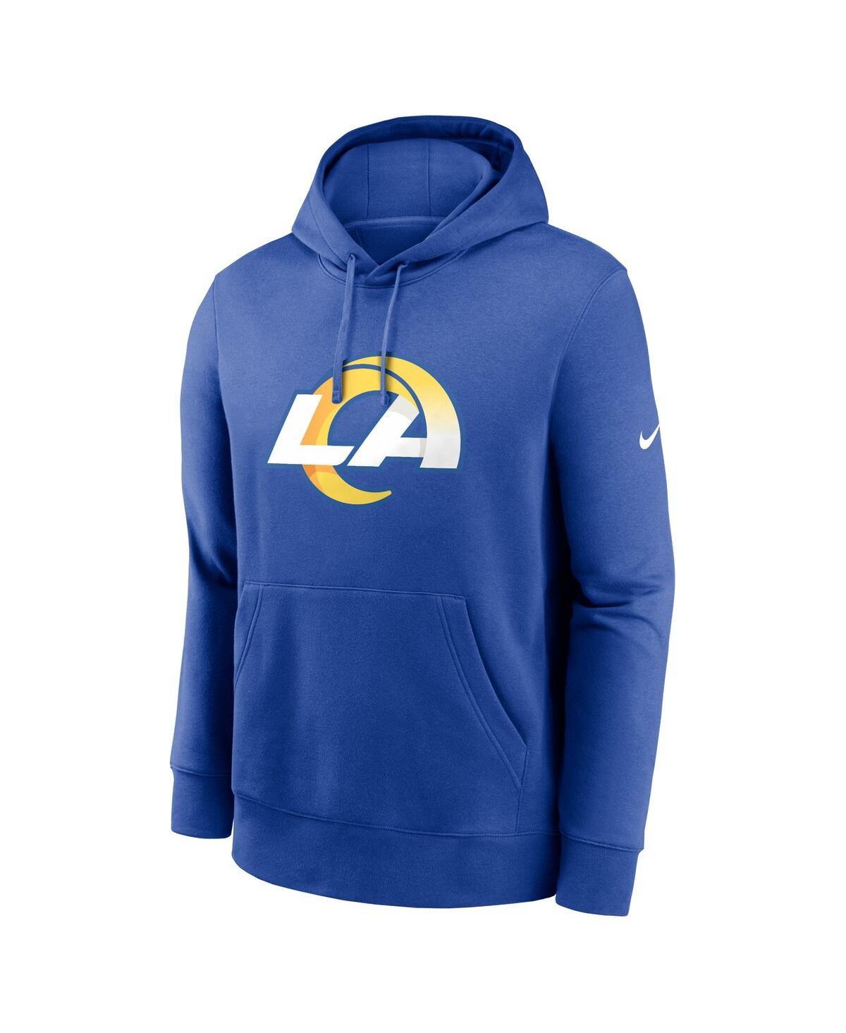 Nike Men'sLos Angeles Rams Club Logo Pullover Hoodie - Royal
