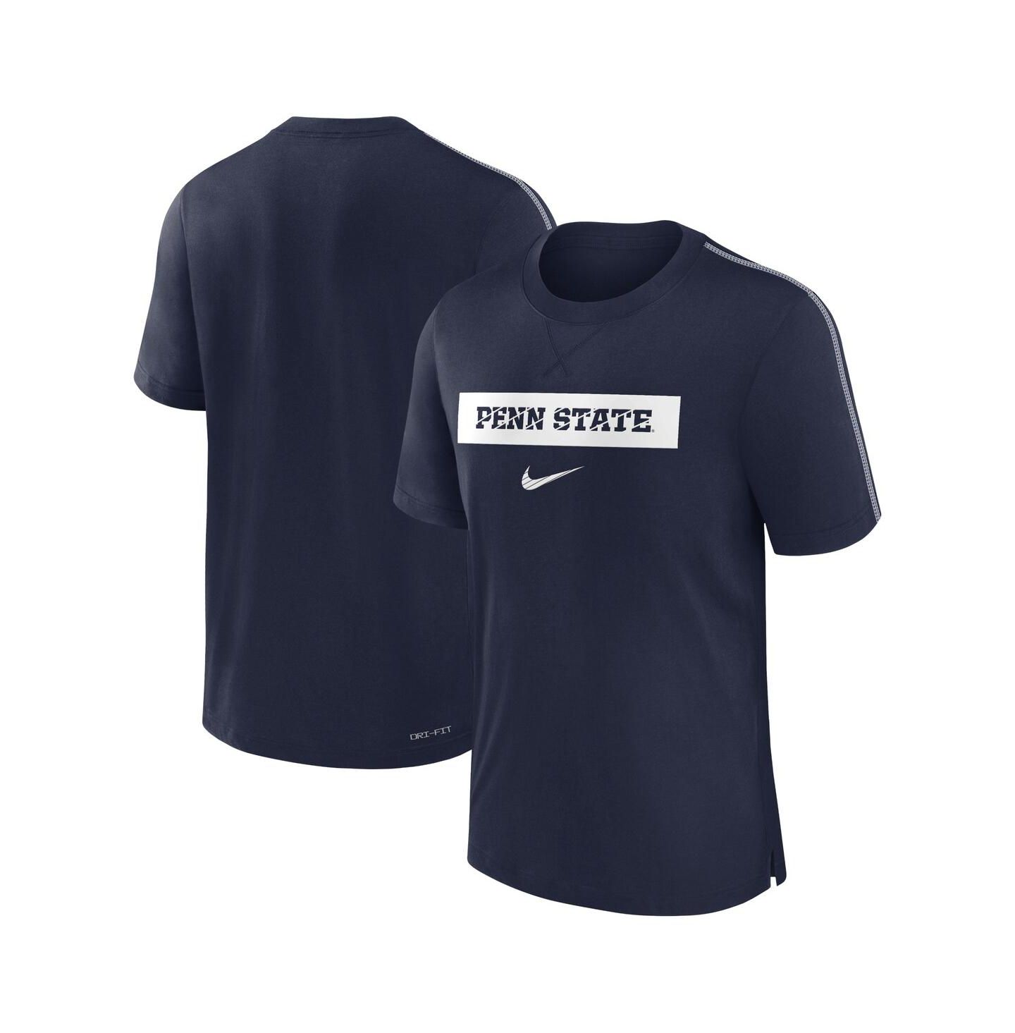 Мужская футболка Nike Navy Penn State Nittany Lions 2024/25 Sideline Player Performance Tri-Blend — фото 1