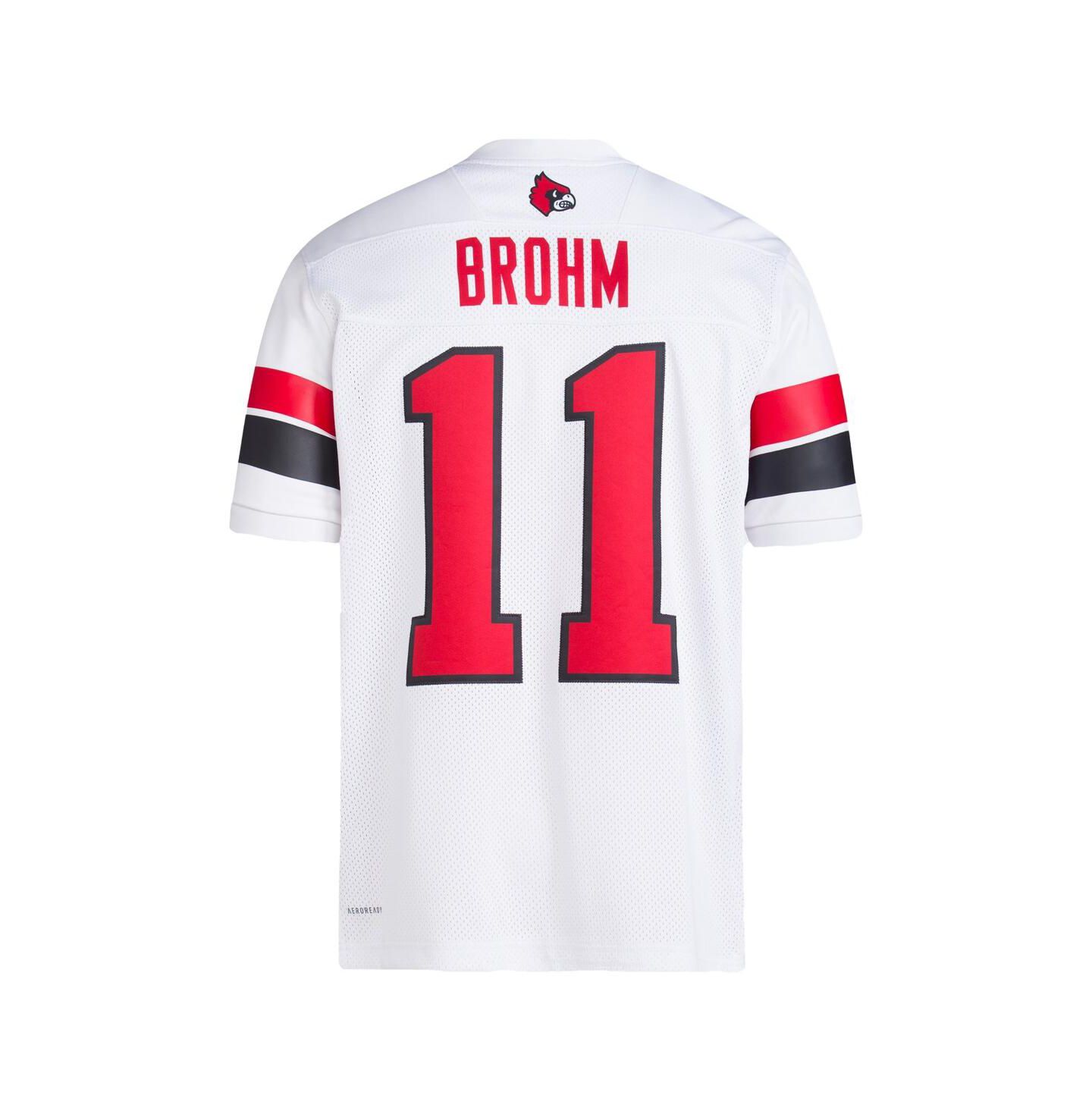 Мужской топ adidas Jeff Brohm White Louisville Cardinals Football Icon Premier Jersey — фото 3