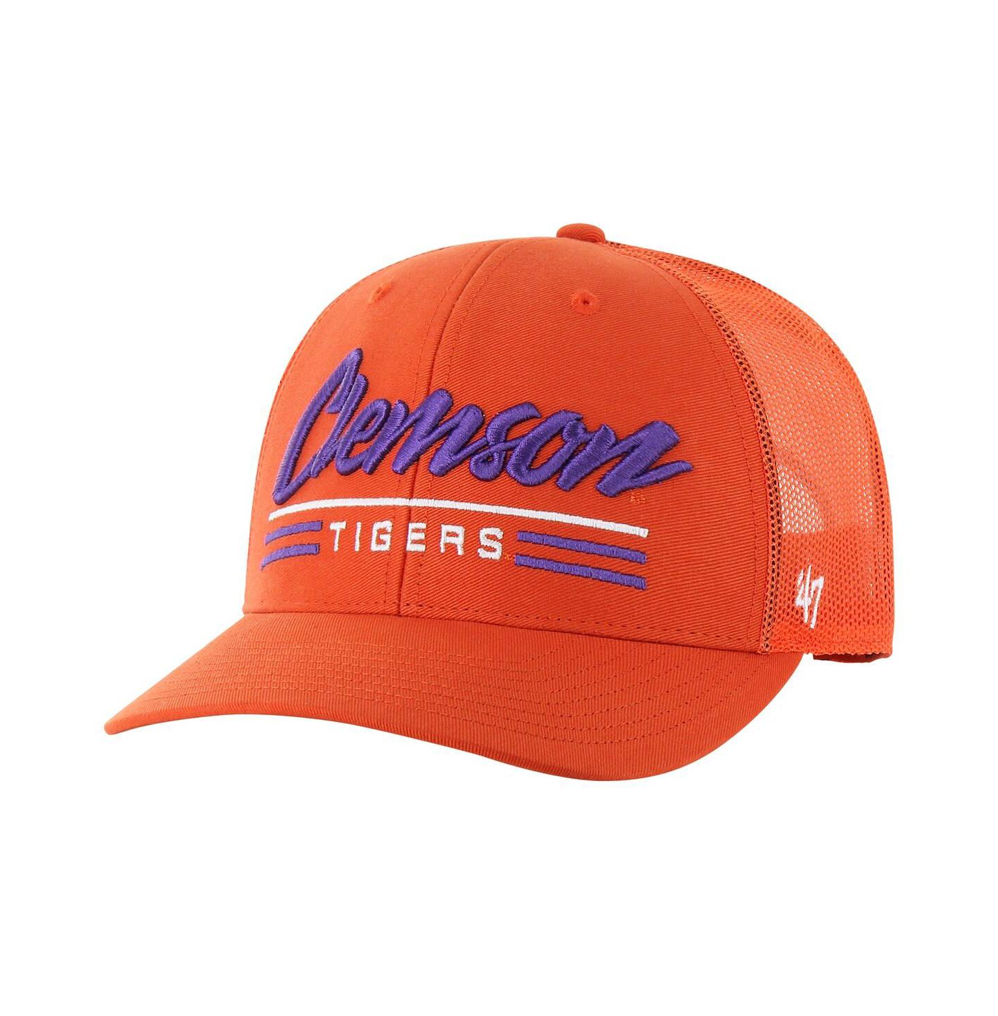 Мужская кепка '47 Brand Orange Clemson Tigers Garner Trucker Adjustable Hat — фото 1