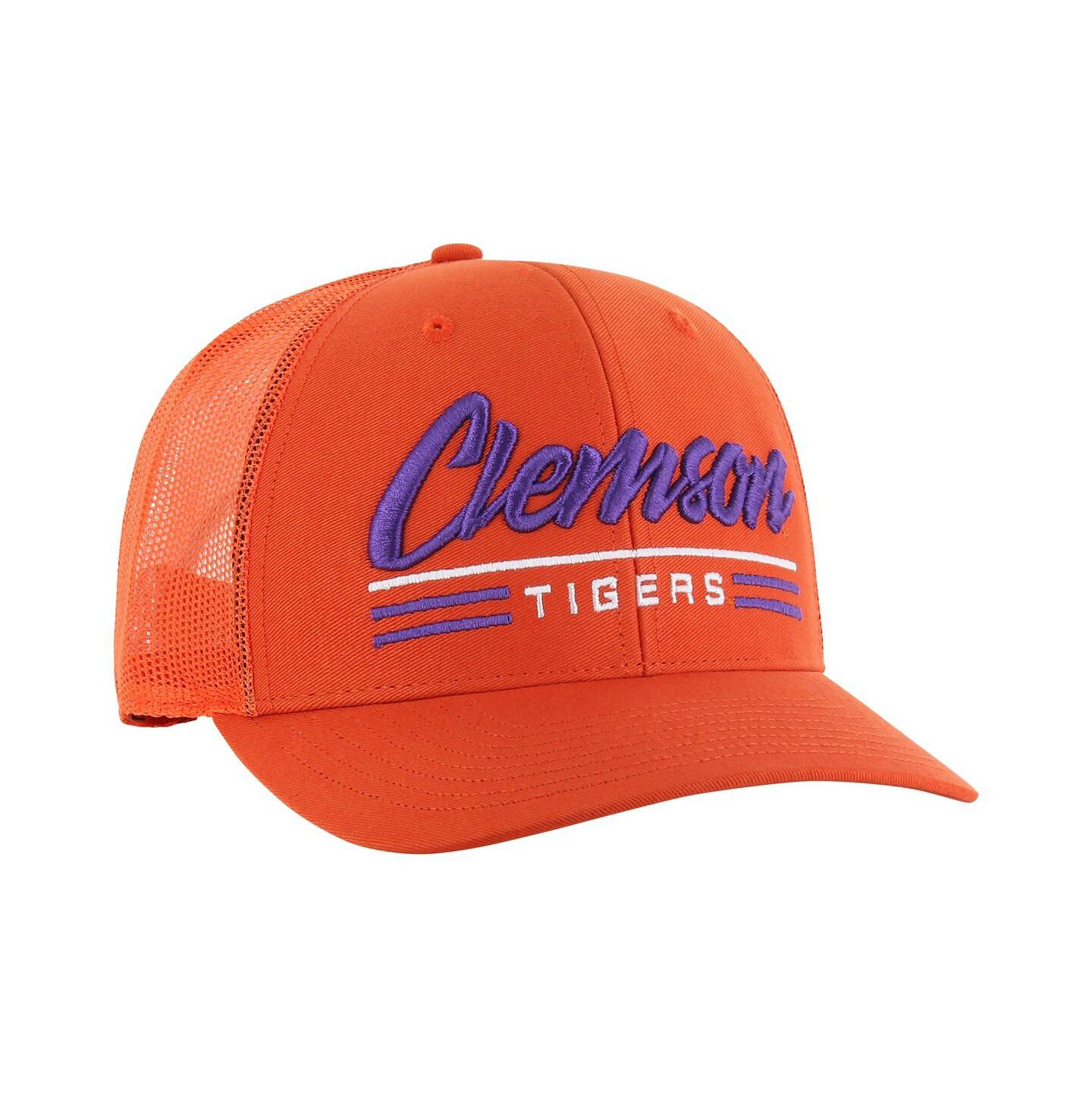 Мужская кепка '47 Brand Orange Clemson Tigers Garner Trucker Adjustable Hat — фото 3