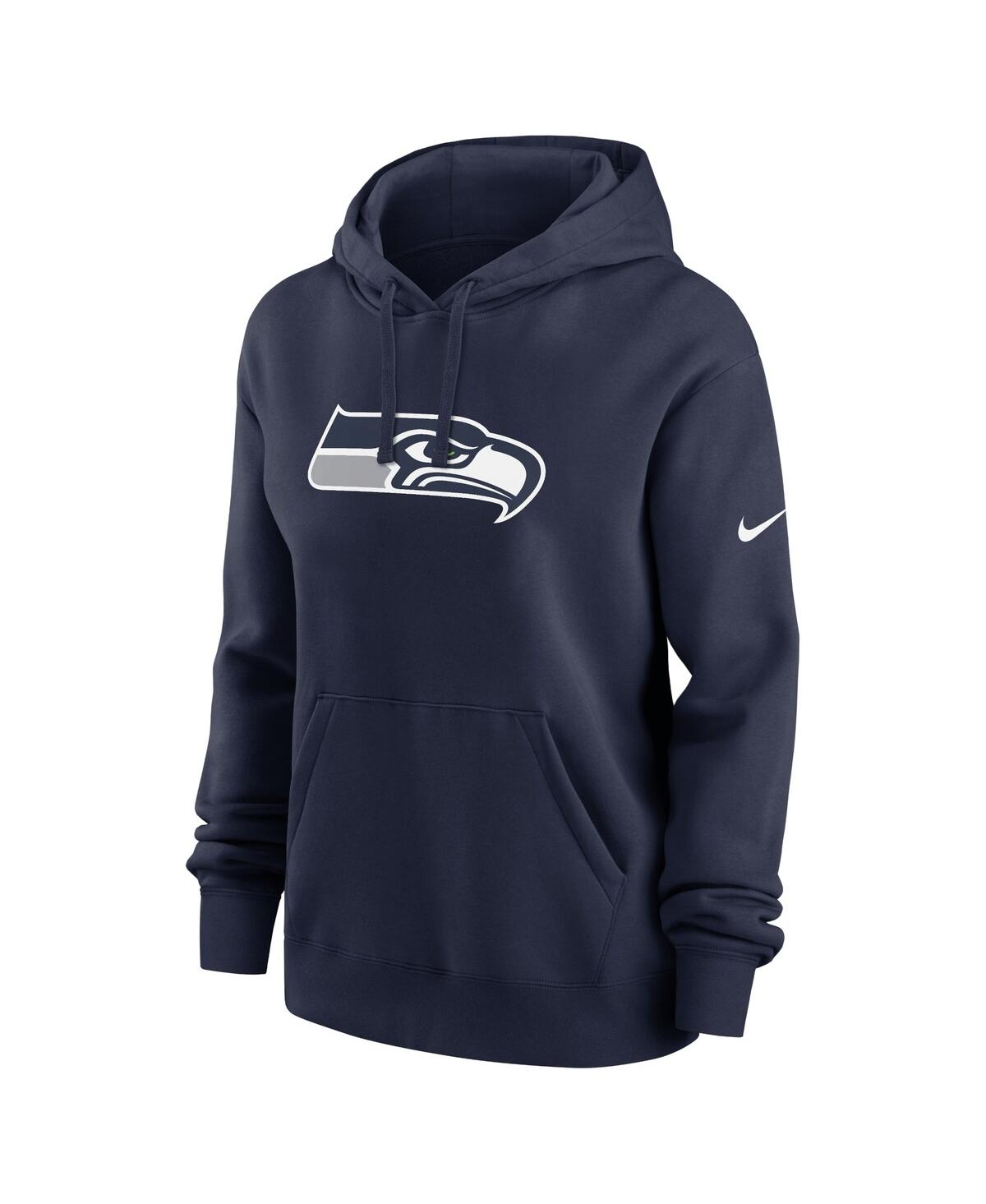 Nike Women'sSeattle Seahawks Club Fleece Pullover Hoodie - College Navy