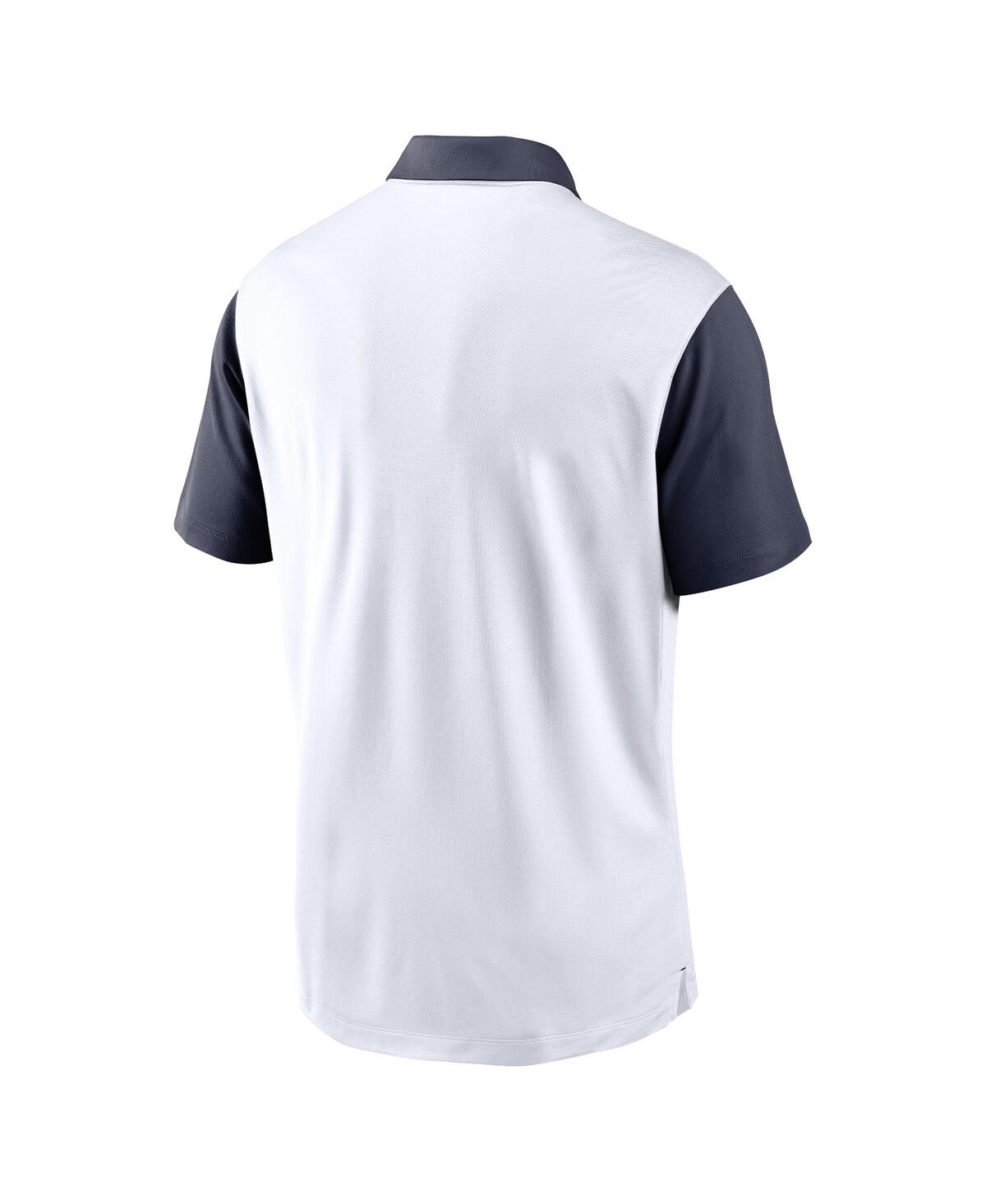Nike West Virginia Mountaineers Primetime Campus Vapor  Men's Dri-fit College Polo In White,navy