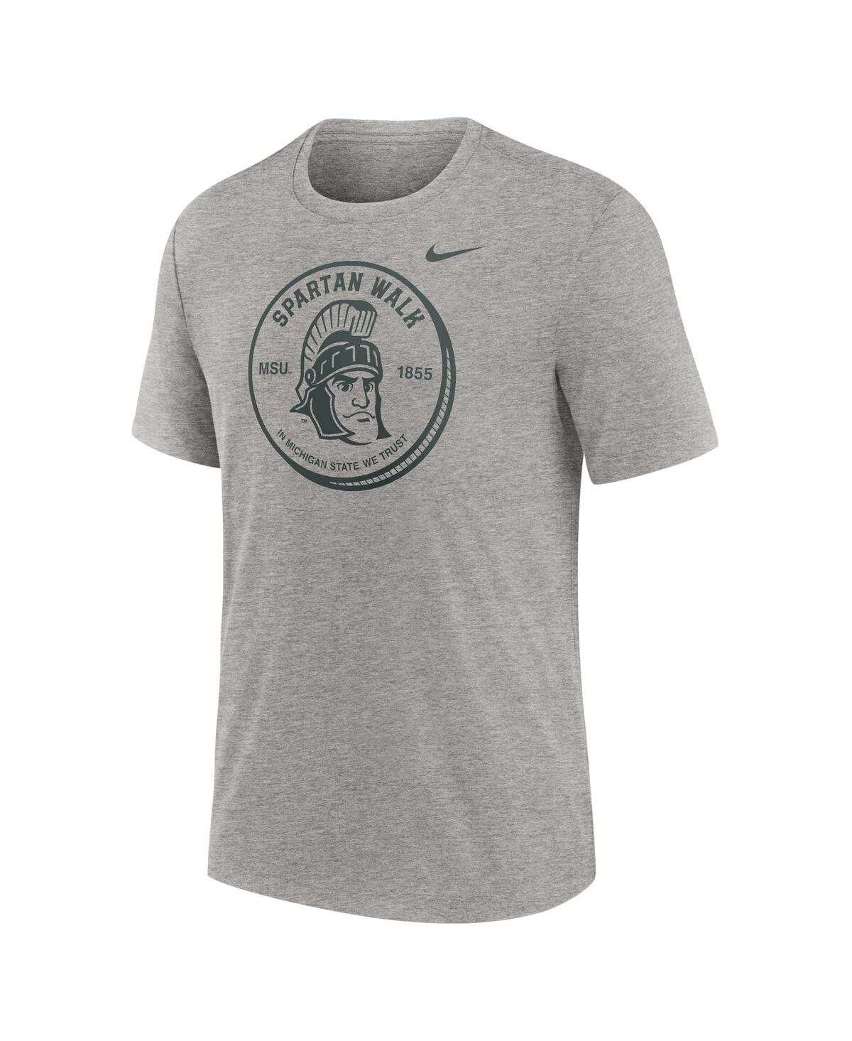 Nike Men'sMichigan State Spartans Local Campus Time Honored Tradition Tri-Blend T-Shirt - Heather Gray