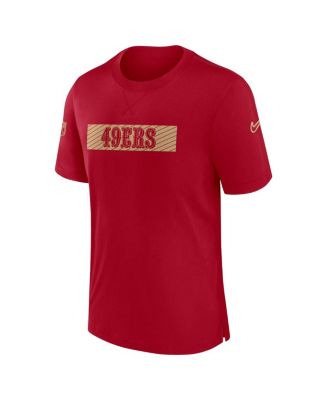 Men's Scarlet San Francisco 49ers Sideline Player Performance T-Shirt