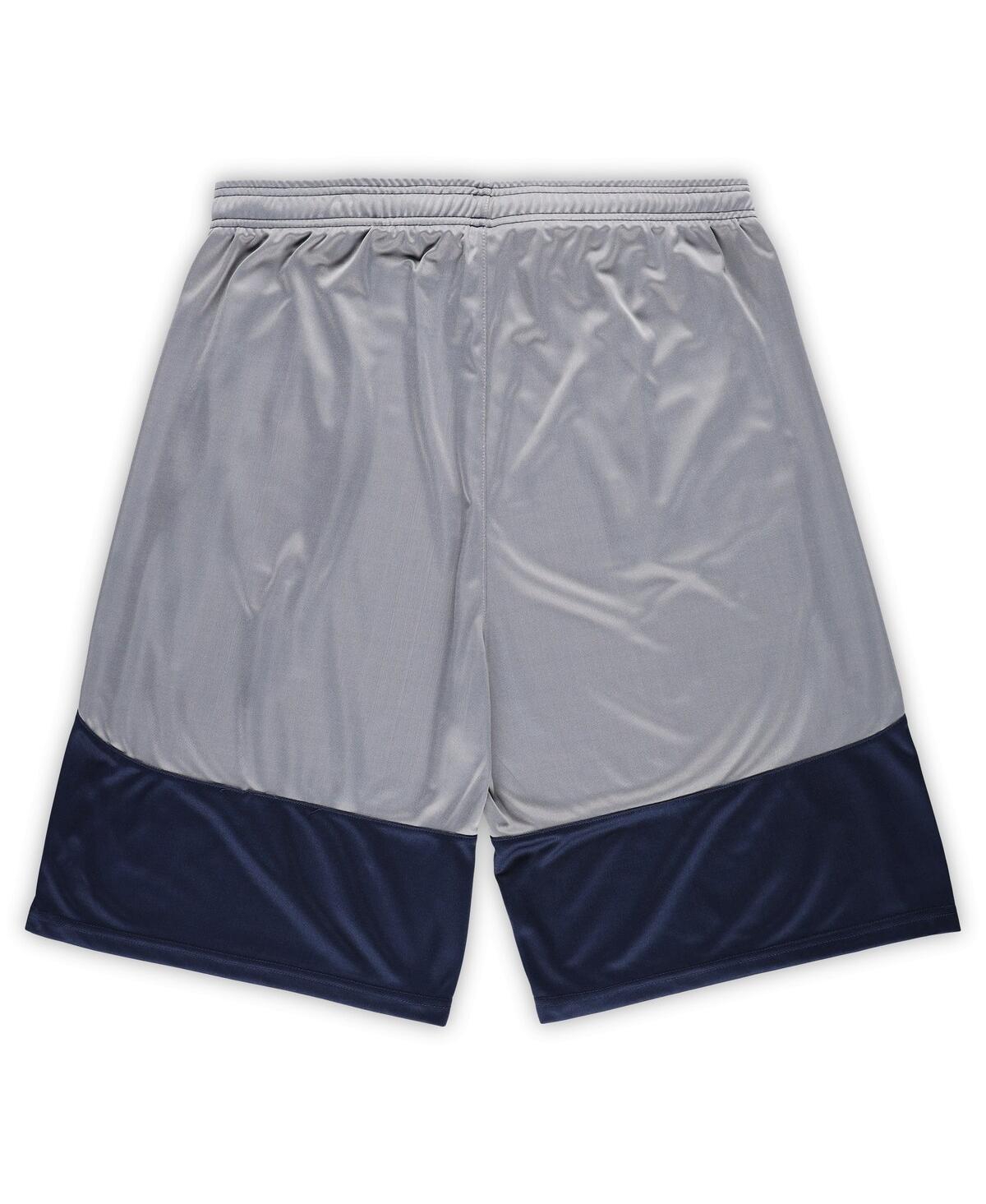 Fanatics Men's Navy Tennessee Titans Big Tall Team Logo Shorts In Navy,silver