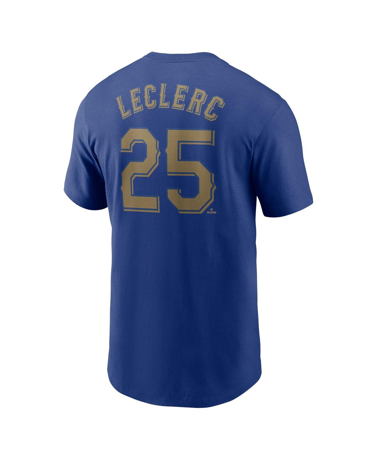 Nike Men's Jose LeclercTexas Rangers 2024 Gold Collection Name Number T-Shirt - Royal