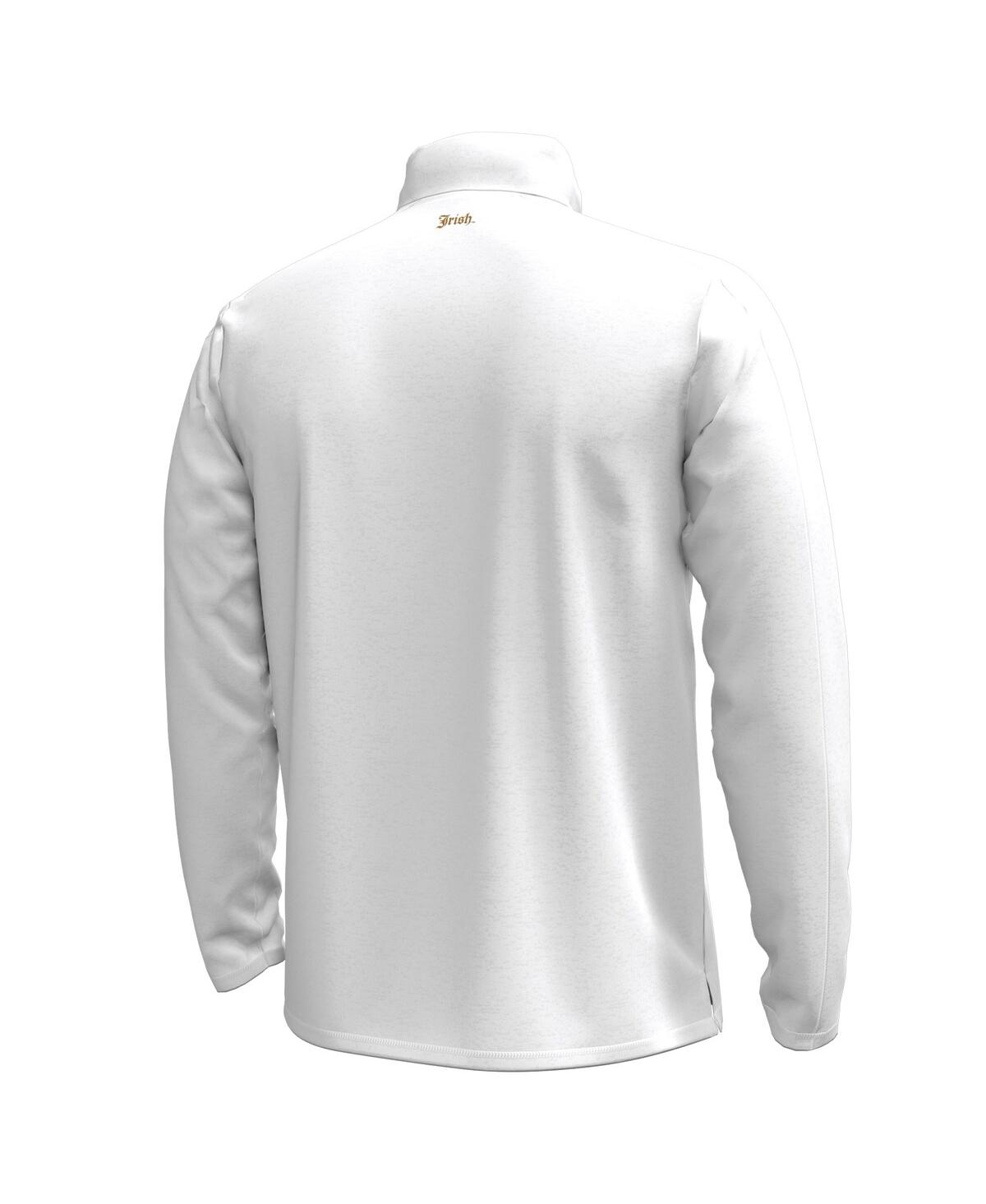 Under Armour Men'sNotre Dame Fighting Irish 2024 Shamrock Series Quarter-Zip Pullover Top - White