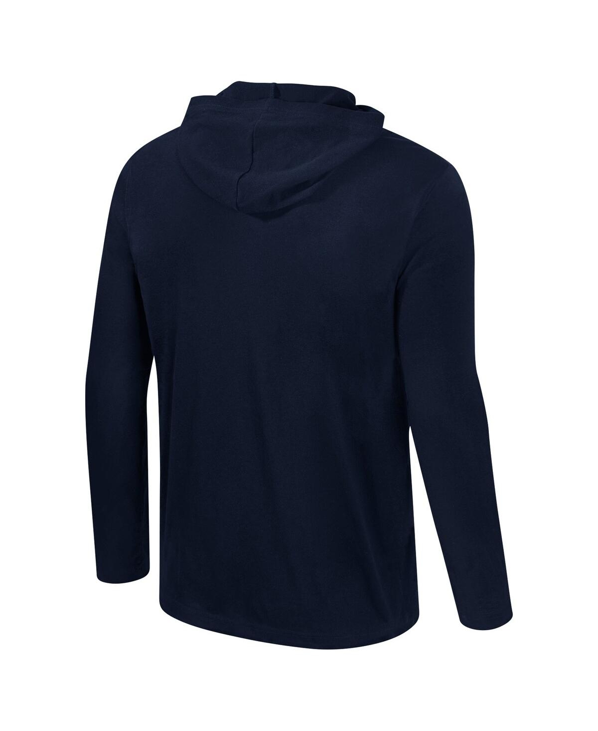 Colosseum Men's Scarlet Nebraska Huskers Logo Lockup Active Blend Long Sleeve T-Shirt Hoodie